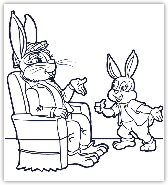 White bunny and his dad