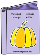 colouring book on pumpkins