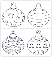 colouring Christmas balls (baubles)