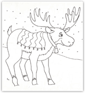 coloring reindeer